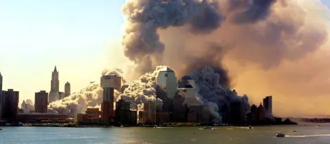 photo de Manhattan lors des attentas de 2001